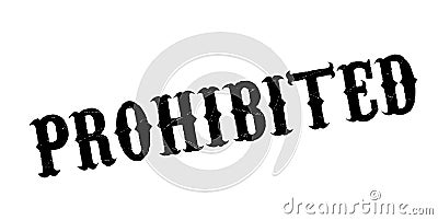 Prohibited rubber stamp Vector Illustration