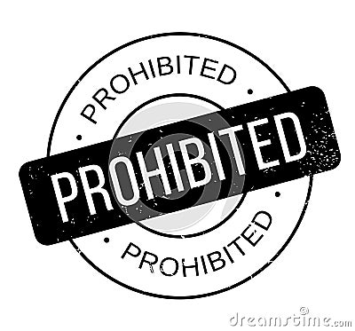 Prohibited rubber stamp Vector Illustration