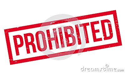 Prohibited rubber stamp Vector Illustration