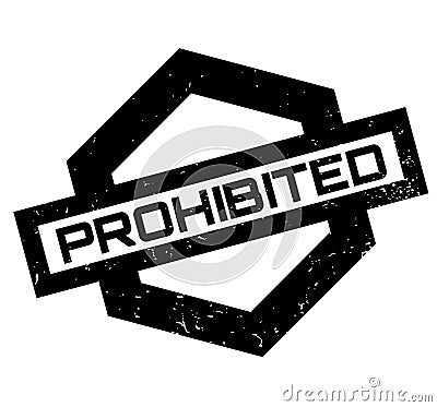 Prohibited rubber stamp Vector Illustration