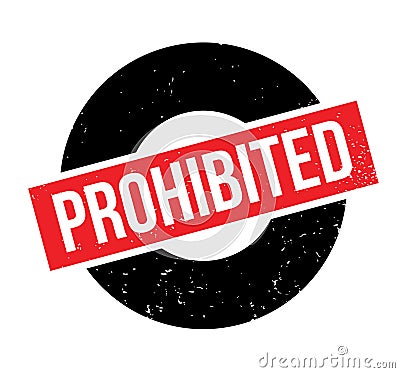 Prohibited rubber stamp Vector Illustration