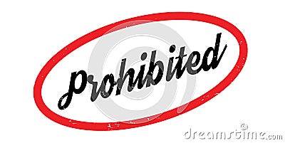 Prohibited rubber stamp Vector Illustration