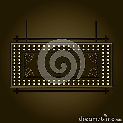 Prohibition Era Boardwalk Sign Vector Illustration