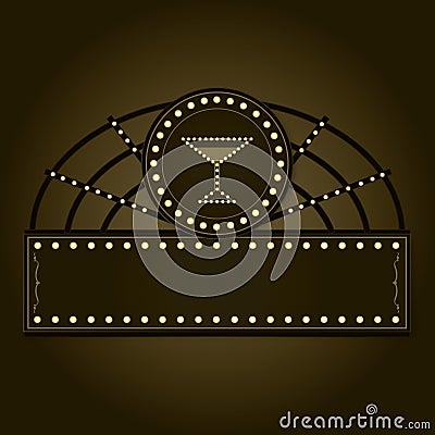 Prohibition Era Boardwalk Sign Vector Illustration