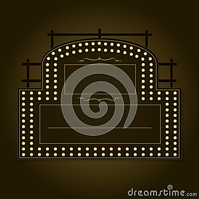 Prohibition Era Boardwalk Sign Vector Illustration