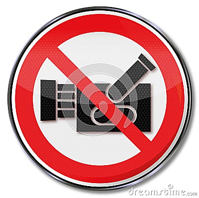 Prohibition for filming Vector Illustration