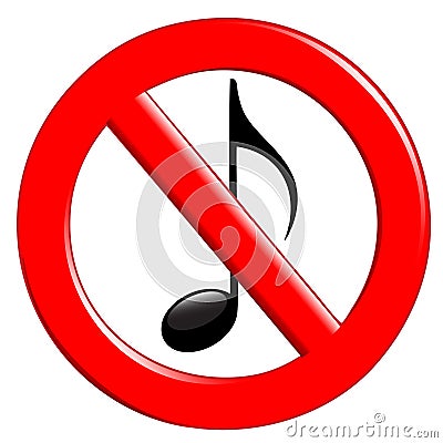 Prohibition of noise and music Stock Photo