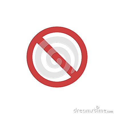 Prohibition, restriction flat icon Vector Illustration