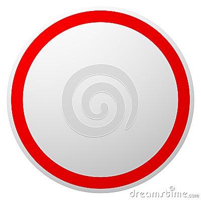 Prohibition, restriction, forbidden, no enty sign. Red circle Vector Illustration