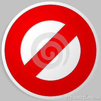 Prohibition, restriction. Red strike-through road signs. Red do Vector Illustration