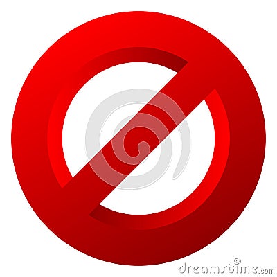 Prohibition-restriction sign icon. No entry, no entrance, do not enter sign Vector Illustration