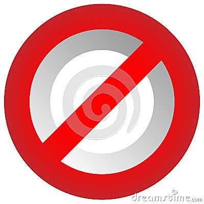 Prohibition, restriction sign. Red no entry, do not enter signs Vector Illustration