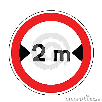 PROHIBITION Road Sign. Road information Symbol. Prohibition of turning left Vector Illustration