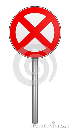 Prohibition Road Sign Stock Photo