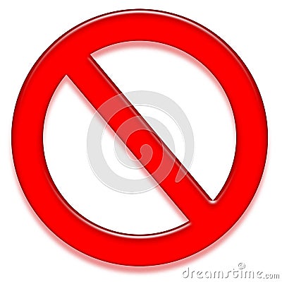 Prohibition sign Stock Photo