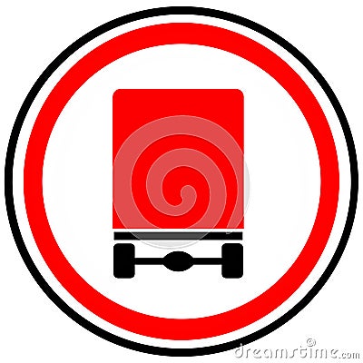 Prohibition sign. Dangerous goods vehicles are prohibited. Russia Stock Photo