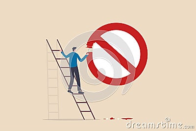 Prohibition or stop sign, forbidden, unlawful or not allow to do, attention and warning sign, banned or illegal concept, Vector Illustration