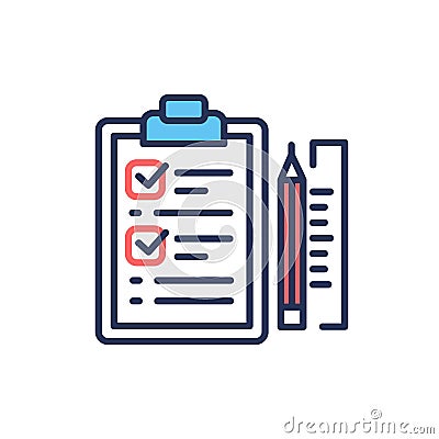 Project Briefing - modern vector line design icon. Vector Illustration