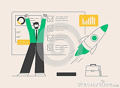 Project closure abstract concept vector illustration. Vector Illustration