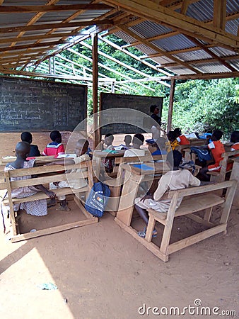 A project of building schools in rural places Editorial Stock Photo