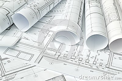 Project drawings Stock Photo