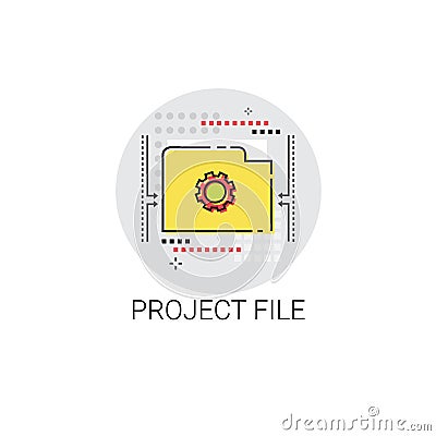 Project File Design Develepment Icon Vector Illustration
