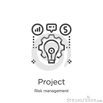 project icon vector from risk management collection. Thin line project outline icon vector illustration. Outline, thin line Vector Illustration
