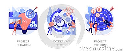 Project implementation abstract concept vector illustrations. Vector Illustration