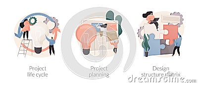 Project life cycle abstract concept vector illustrations. Vector Illustration