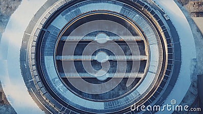 Project Lifecyle Stages Aerial View of Circular Flowchart Illustrating Development Planning Execution Monitoring and Stock Photo