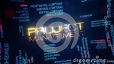 Project Management Animated Word Cloud, Text Design Stock Footage - Video  of process, word: 231090586