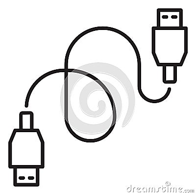Project management data cable vector icon illustration Vector Illustration