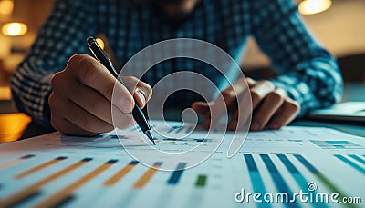 Project Manager Utilizing Gantt Chart Schedule For Task And Deliverable Planning Stock Photo