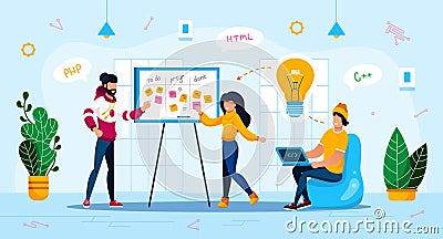 IT Project Planning Trendy Flat Vector Concept Vector Illustration