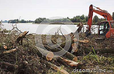 Project Room for the river of IJssel, Netherlands Stock Photo