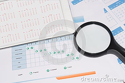 Project schedule Stock Photo