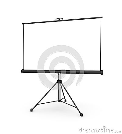 Projection screen concept 3d illustration Cartoon Illustration