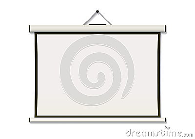 Projection screen hang Vector Illustration