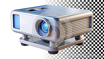 Projector icon, representing presentation equipment and visual display png transparent image Generative AI Stock Photo