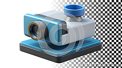 Projector multimedia device for presentations and video display png transparent image Generative AI Stock Photo