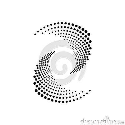 Concentric black and white circle oval sphere vector. Vector Illustration