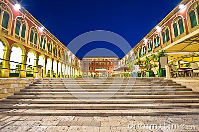 Prokurative square in Split evening view Stock Photo