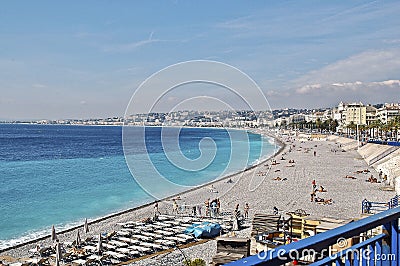 The promenade of the Anglais, Nice Editorial Stock Photo
