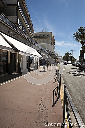 Promenade de la Croisette, Cannes, France Editorial Stock Photo