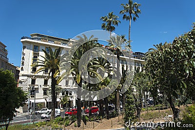 Promenade du Paillon Nice Plaza hotel Editorial Stock Photo