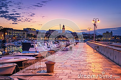 Promenade of Split, Croatia Stock Photo