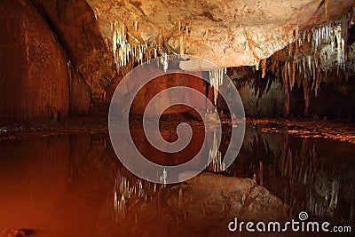 Prometheus Cave, Kumistavi, Georgia Stock Photo