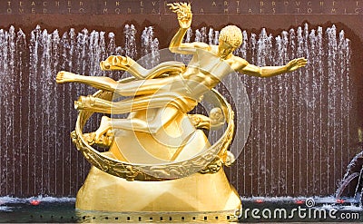 Prometheus Statue Manhattan New York Editorial Stock Photo