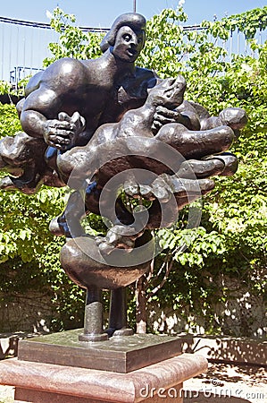 Prometheus Strangling the Vulture II, Sculpture Editorial Stock Photo