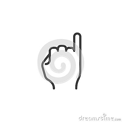 Promise hand gesture line icon Vector Illustration